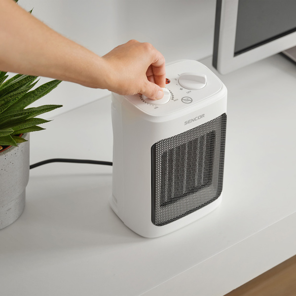 Κεραμική σόμπα Sencor SFH 7600WH 2 επίπεδα θέρμανσης 1300/2000W μαύρη 