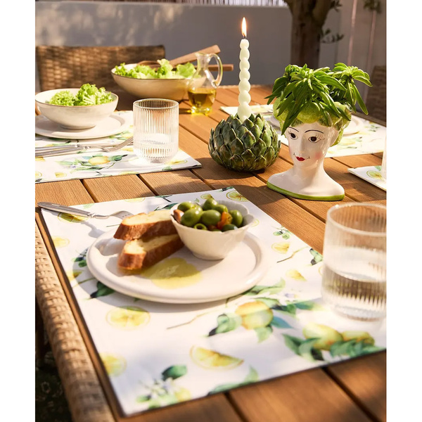 Σουπλά με στάμπα λεμονιού πολυέστερ 30x45 εκ. 4 τεμ. 