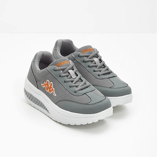 Sneakers Kappa γκρι στρογγυλεμένη σόλα 
