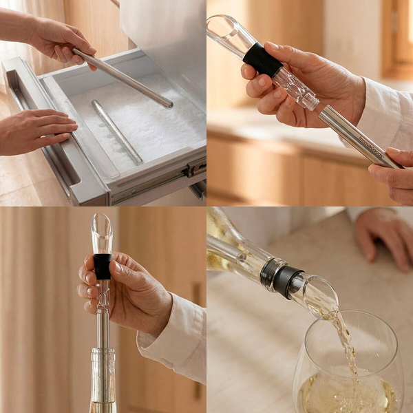 Αξεσουάρ σερβιρίσματος κρασιού Vino Chillour InnovaGoods σετ 7 τεμ. 