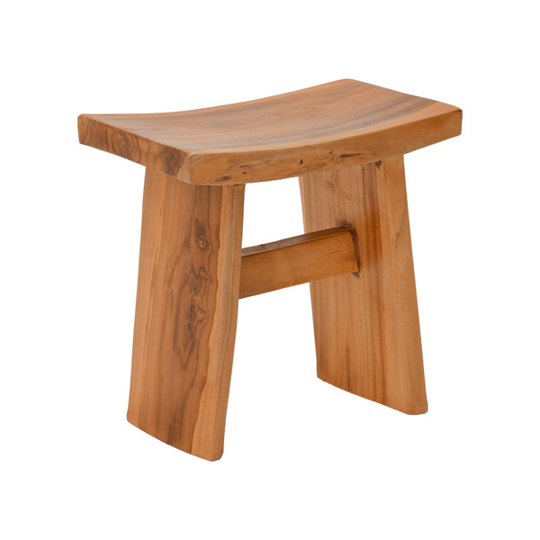 Σκαμπό Borbe pakoworld teak ξύλο σε φυσική απόχρωση 45x28x45εκ. 