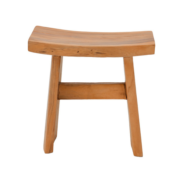 Σκαμπό Borbe pakoworld teak ξύλο σε φυσική απόχρωση 45x28x45εκ. 