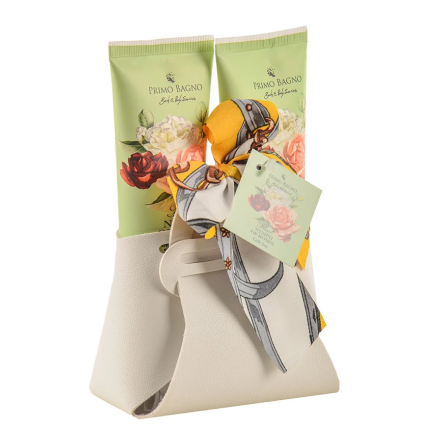 Cosmetic bag Nymph of Roses with Foulard, Body lotion 100ml, Shower gel 100ml