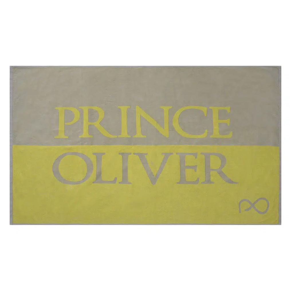Beach towel Prince Oliver Green/Grey 100% Cotton 160x90 cm