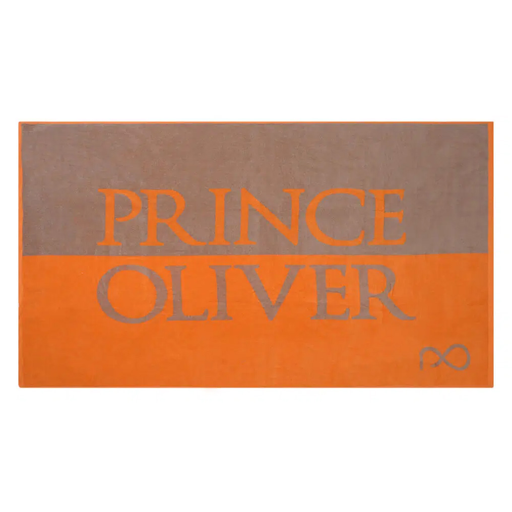 Beach towel Prince Oliver Orange/Grey 100% Cotton 160x90 cm