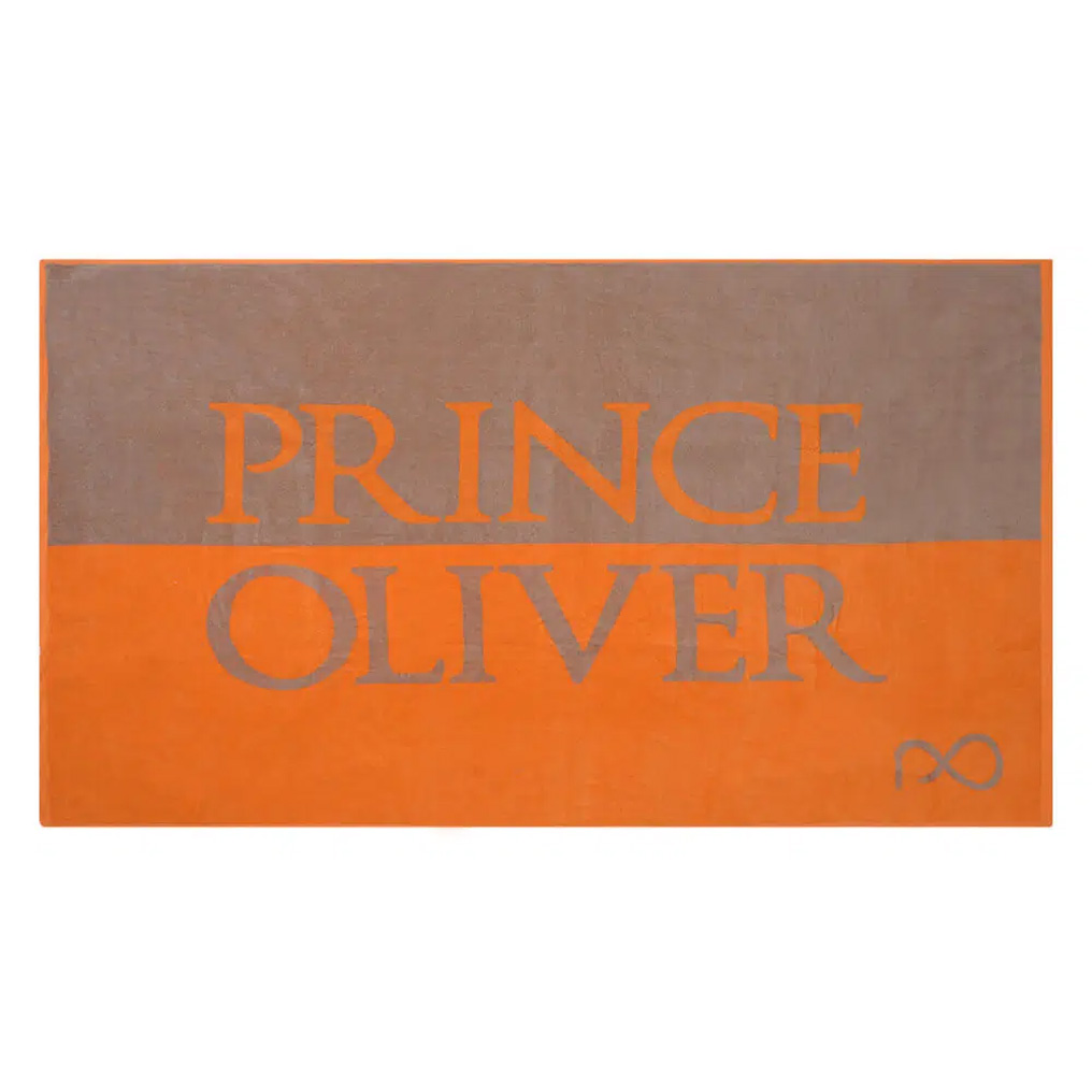 Πετσέτα θαλάσσης Prince Oliver Deluxe Πορτοκαλί/Γκρι 100% Βαμβάκι 90 x160 εκ.