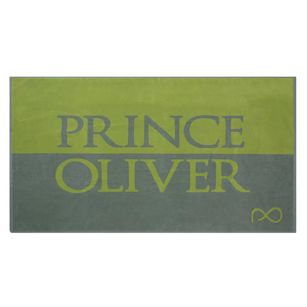 Πετσέτα θαλάσσης Prince Oliver Deluxe Κίτρινο/Γκρι 100% Βαμβάκι 90 x160 εκ.