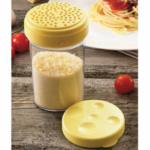 Snips Cheese Sprinkler Container - Yellow Grated Cheese Shaker With Airtight Lid