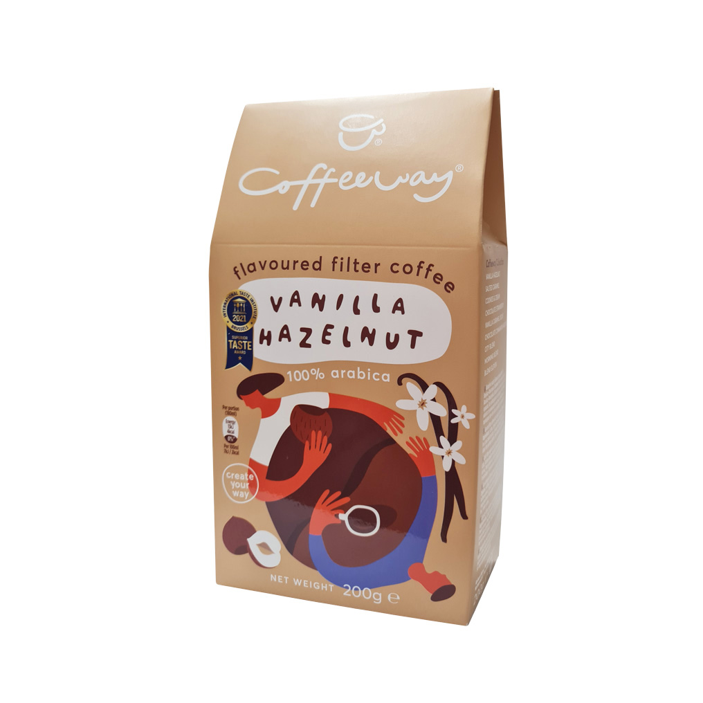Flavored filter coffee Coffeeway packaged Vanilla Hazelnut 200 gr