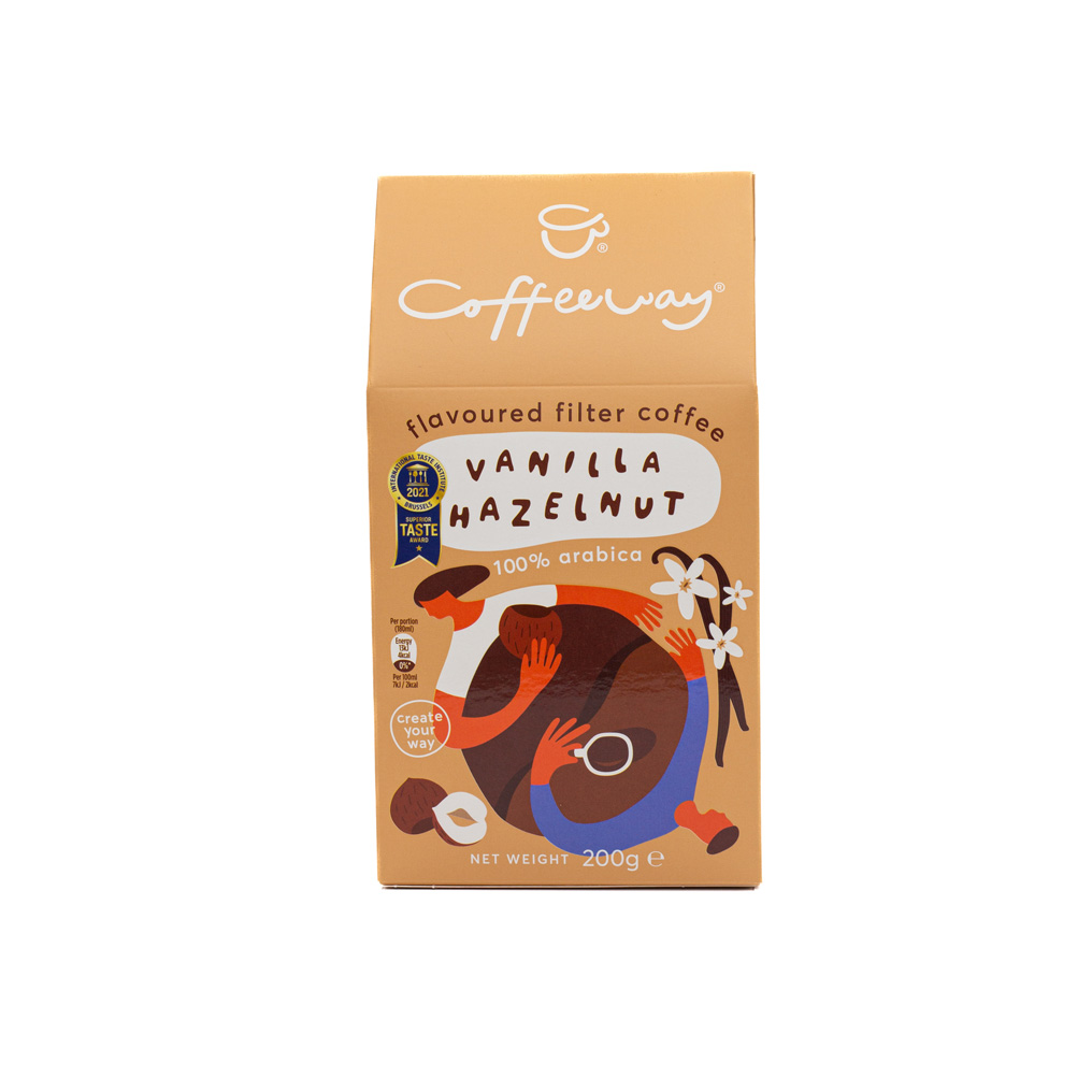 Flavored filter coffee Coffeeway packaged Vanilla Hazelnut 200 gr