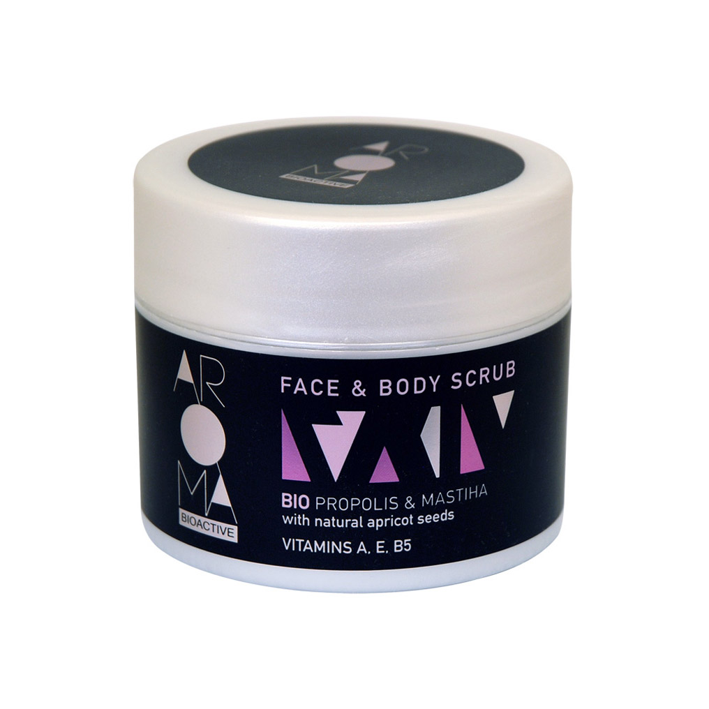 Aroma Bioactive Face & body scrub BIO propolis & mastic with vitamins 200 ml