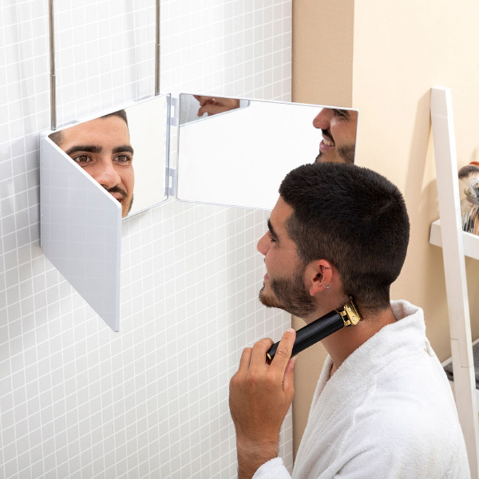 Bathroom mirror with LED light and 360 vision Selfkut InnovaGoods