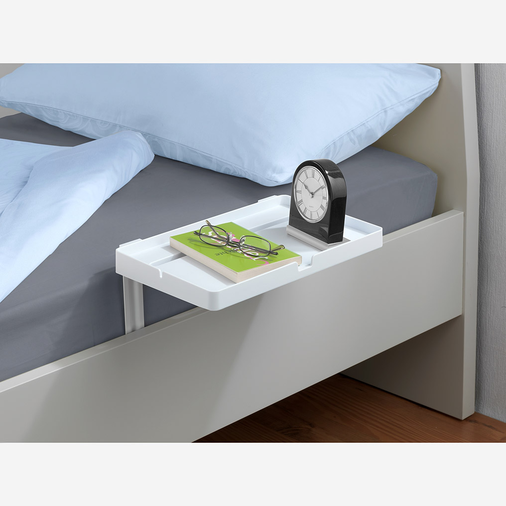 Bed butler with holder for mobile phone, tablet
