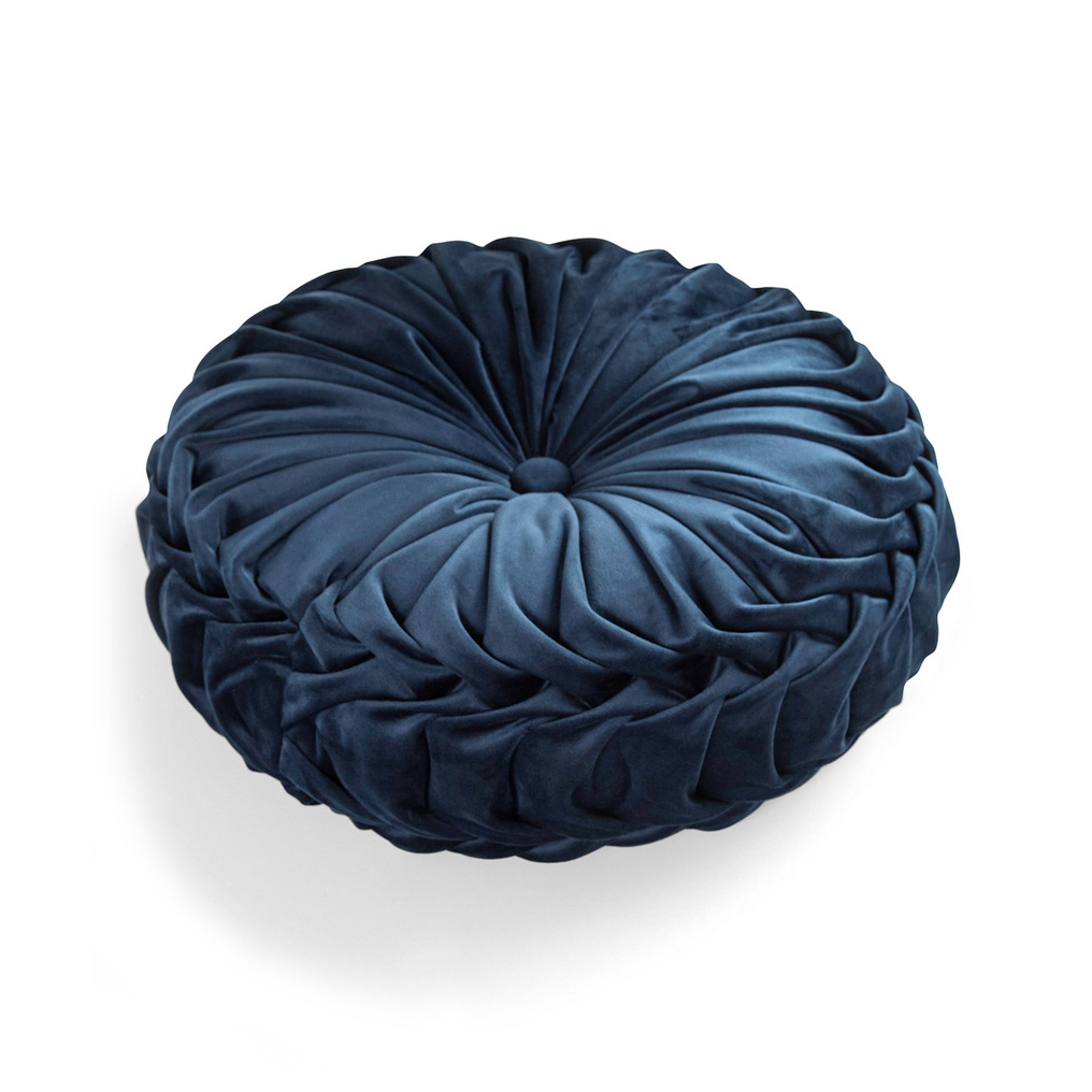 Velvet pillow blue 40x40 cm