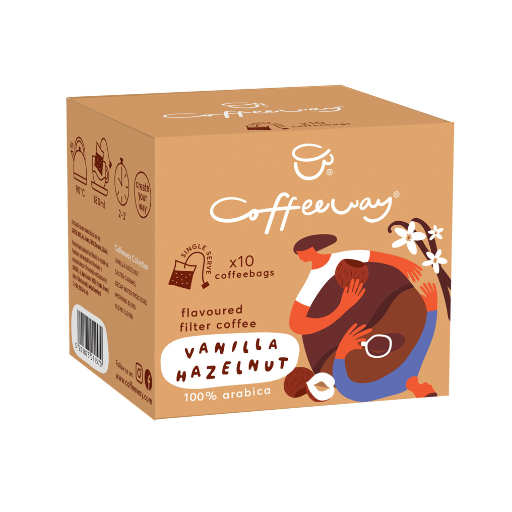 Filter coffee Coffeeway single sachets Vanilla Hazelnut 10 pcs x 7,5 gr