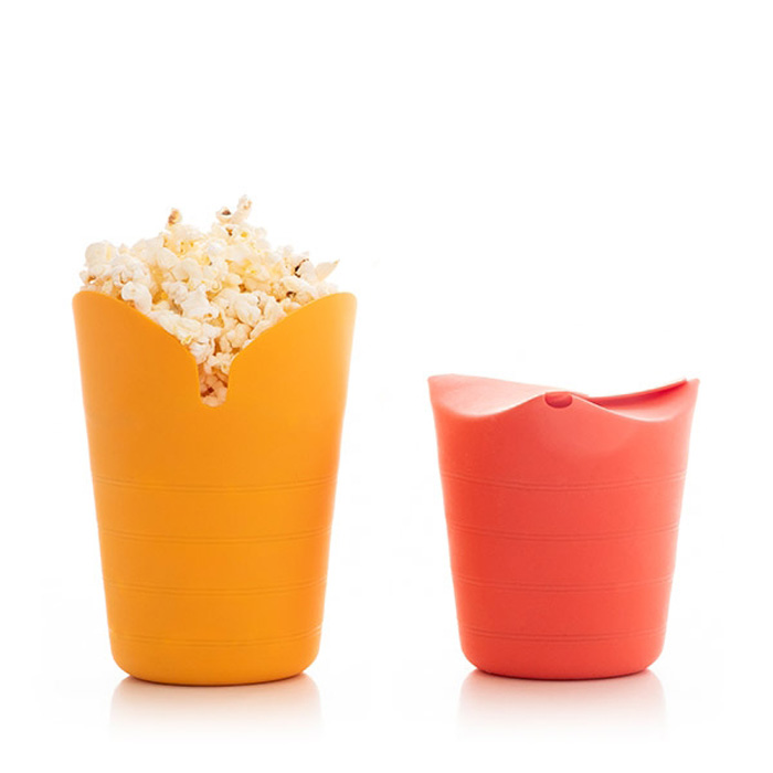 Collapsible silicone popcorn poppers for microwave oven 2 pcs