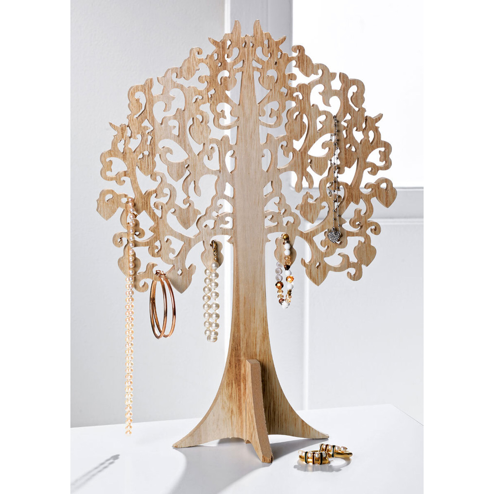 Wooden jewelry storage tree 28x1x39 cm