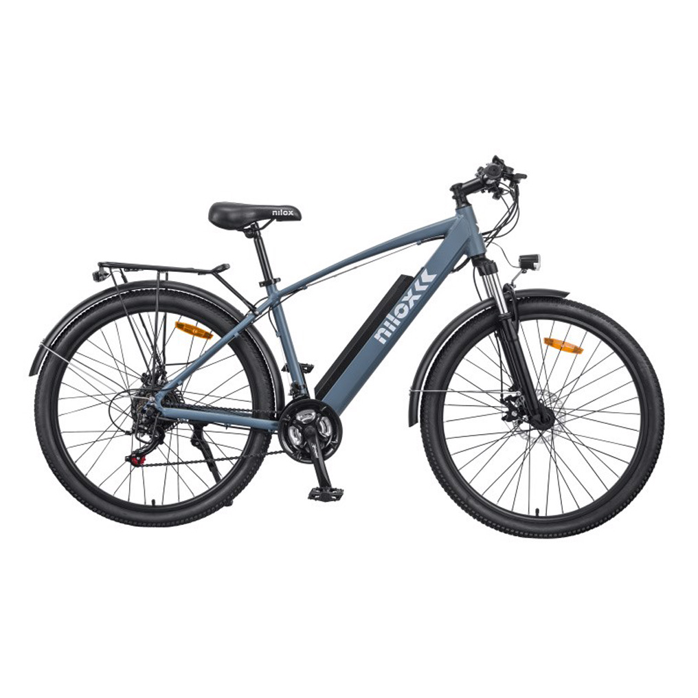 Electric trekking bicycle 21 gears NILOX DOC E-BIKE X7 Blue 27.5