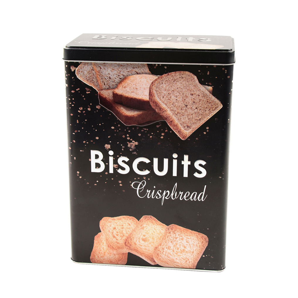 Tin container Biscuits 18x10x24,5 cm