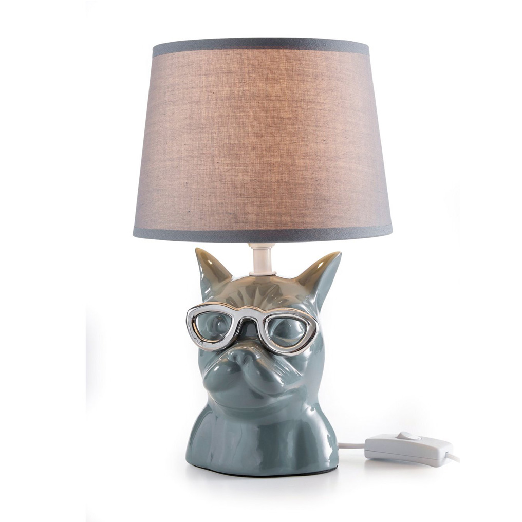 Table lamp with dog head 29x18 cm