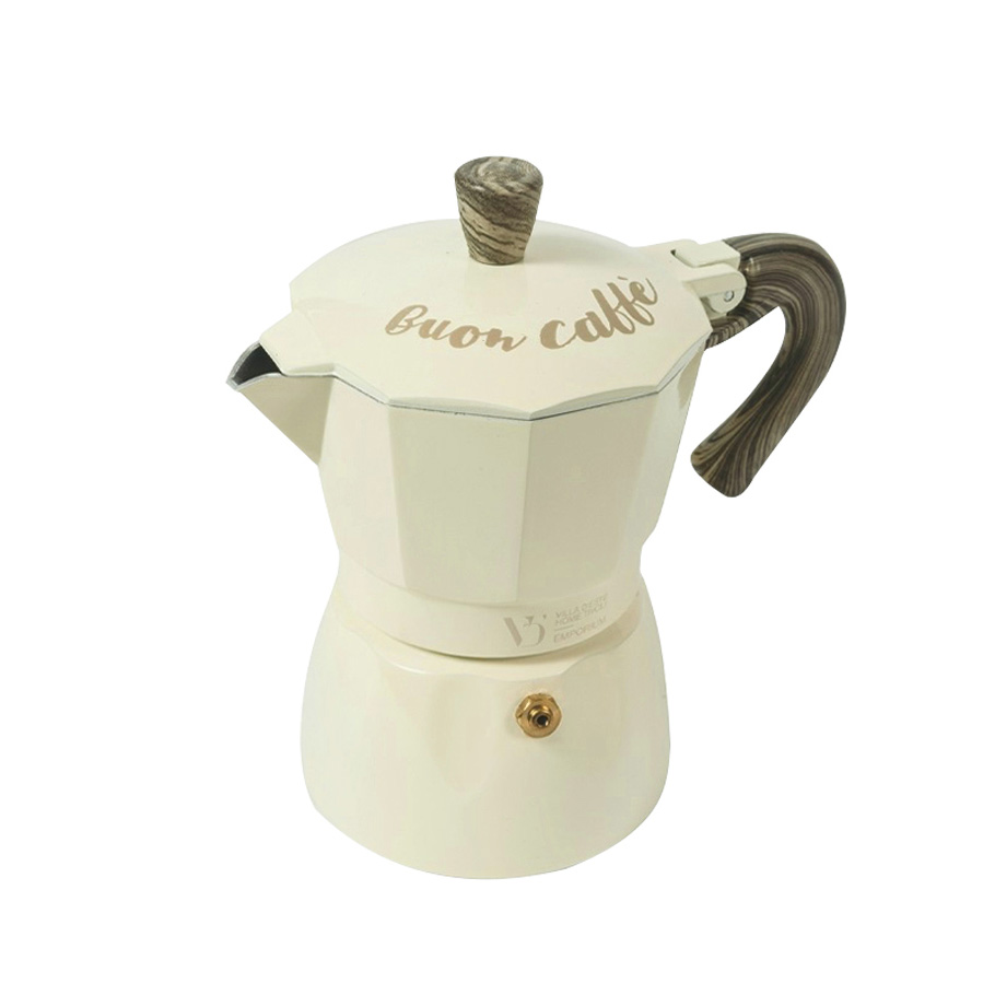 Espresso machine for 3 cups of coffee ivory 9x16x15 cm