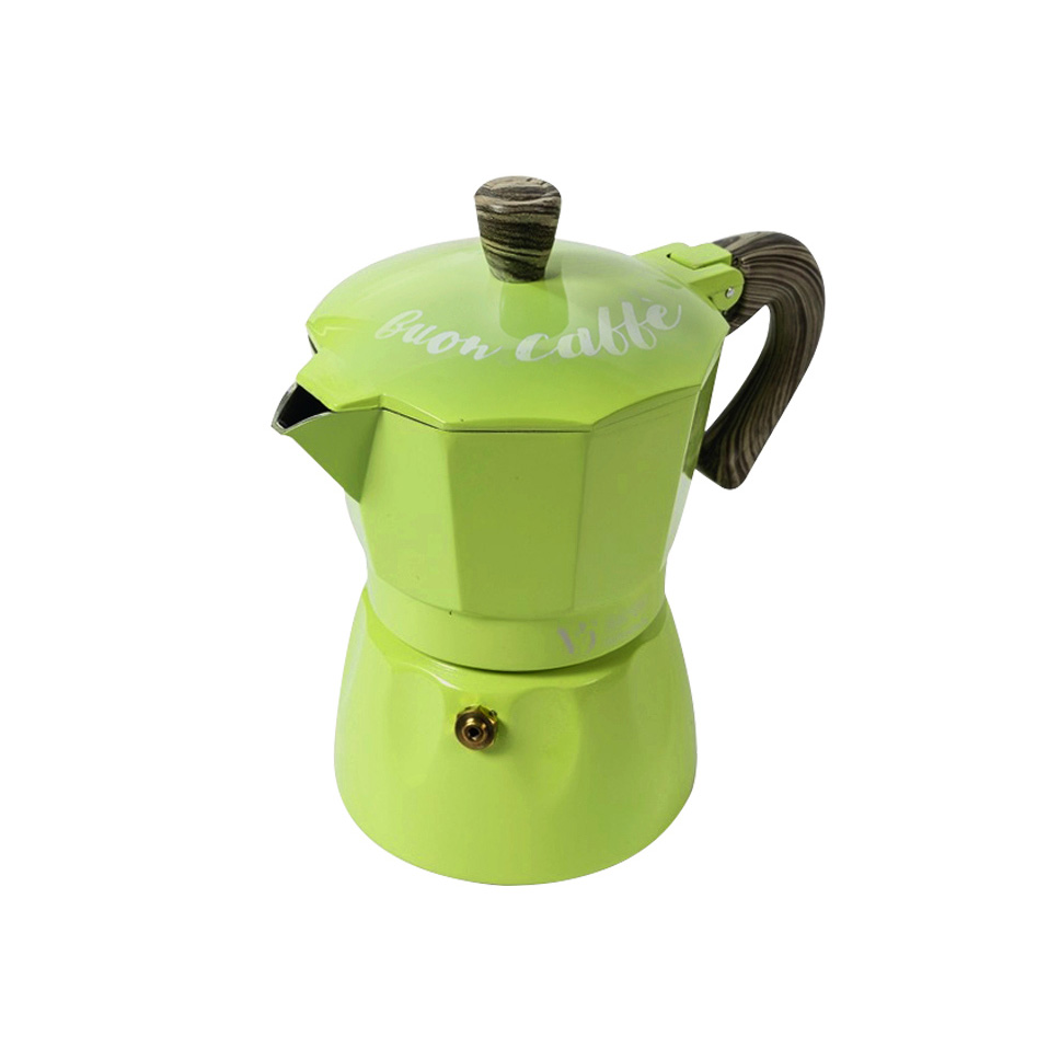 Espresso machine for 3 cups of coffee green 9x16x15 cm