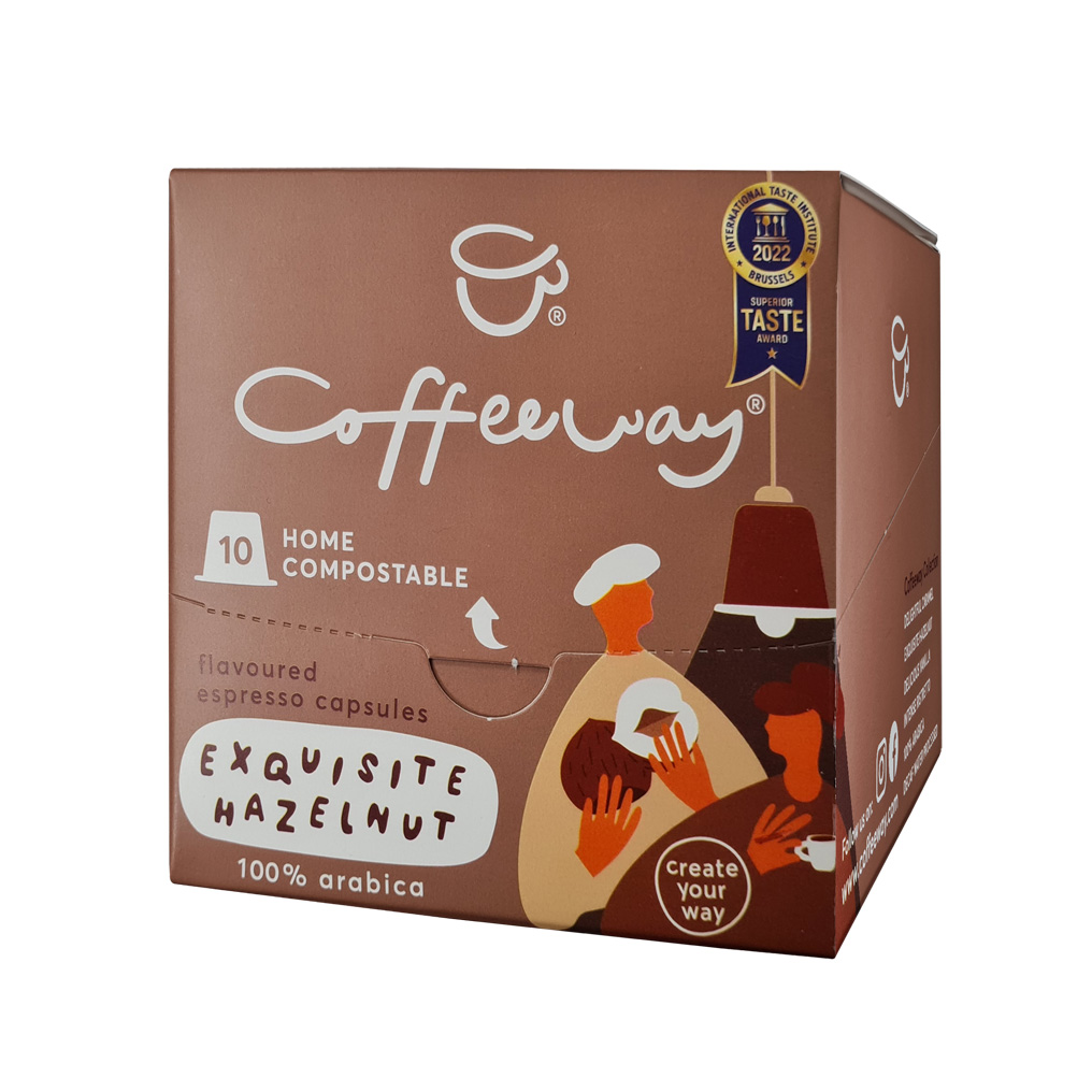 Espresso Coffeeway Hazelnut 10 biodegradable capsules