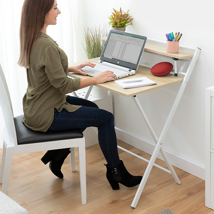 Folding desk with shelf Tablezy InnovaGoods 84x60x97 cm