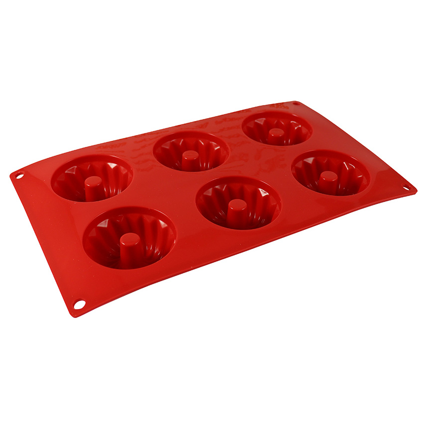 Non-stick silicone form for 6 sweets 20x33 cm