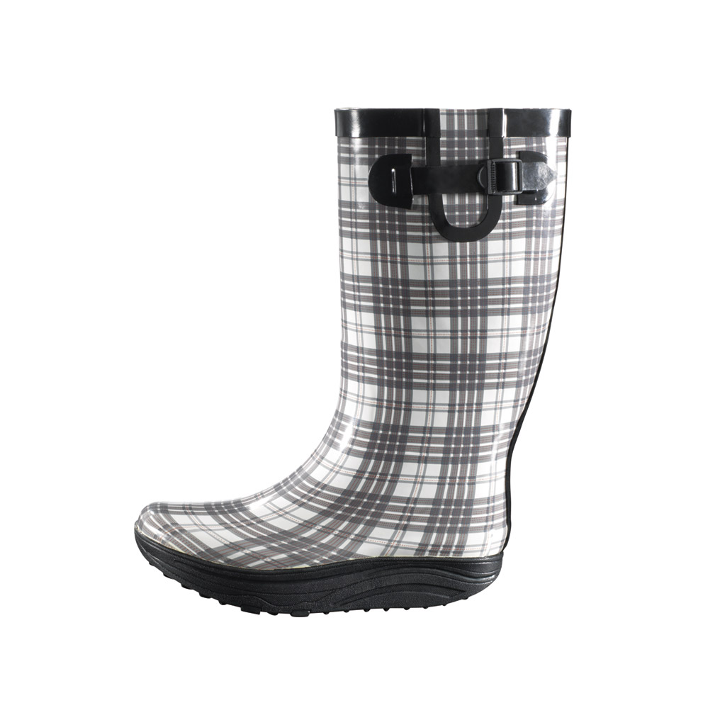 Walkmaxx rubber boots checked black