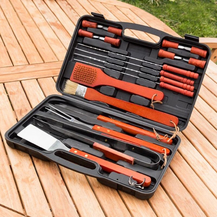 Barbecue accessory case 18 pcs