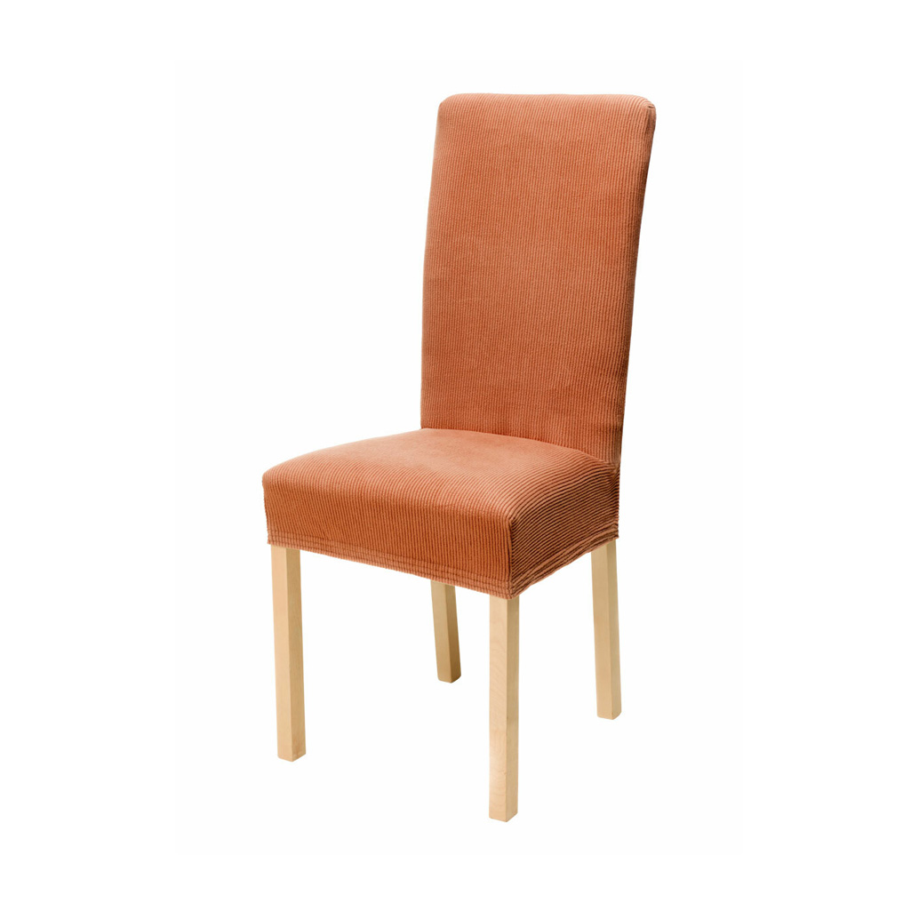 Chair cover Millerighe terracotta 55x55x70 cm