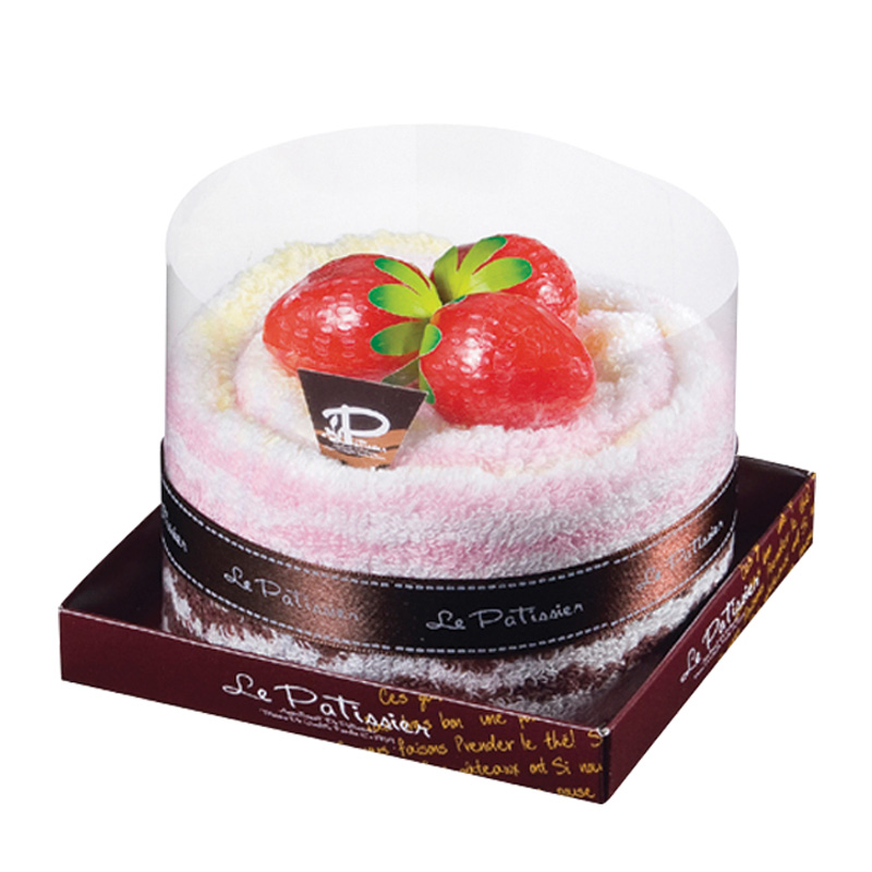 Strawberry cake in gift box