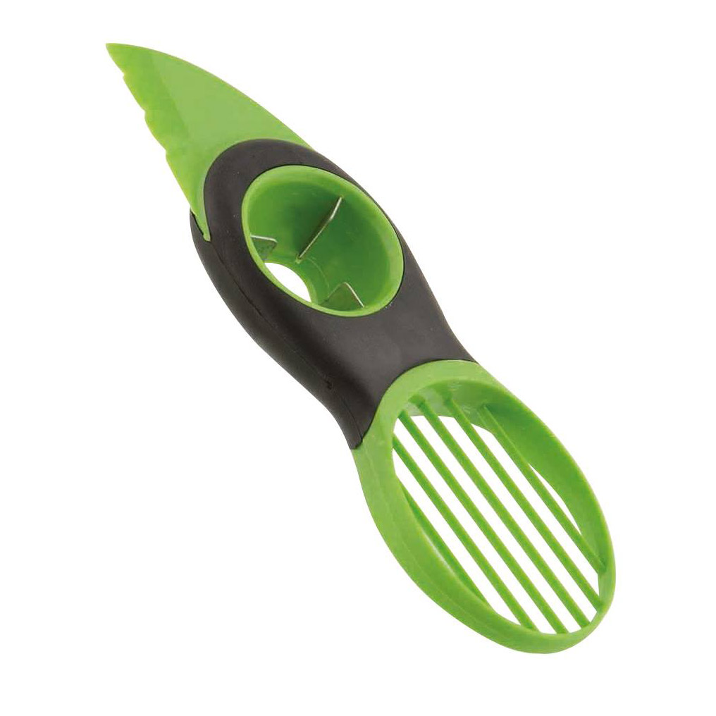 Avocado cutter 3 in 1 plastic green Si Chef 21 cm