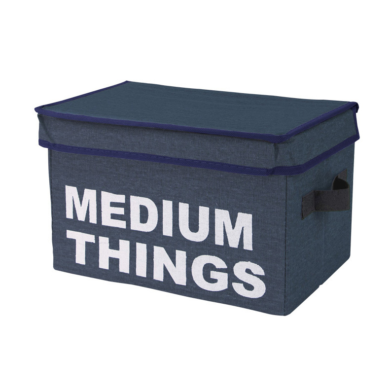 Κουτί υφασμάτινο Medium Things μπλε 21x21x33 εκ.
