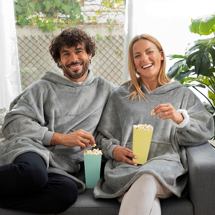 Oversized sweatshirt blanket with fleece lining one-size unisex Swug InnovaGoods