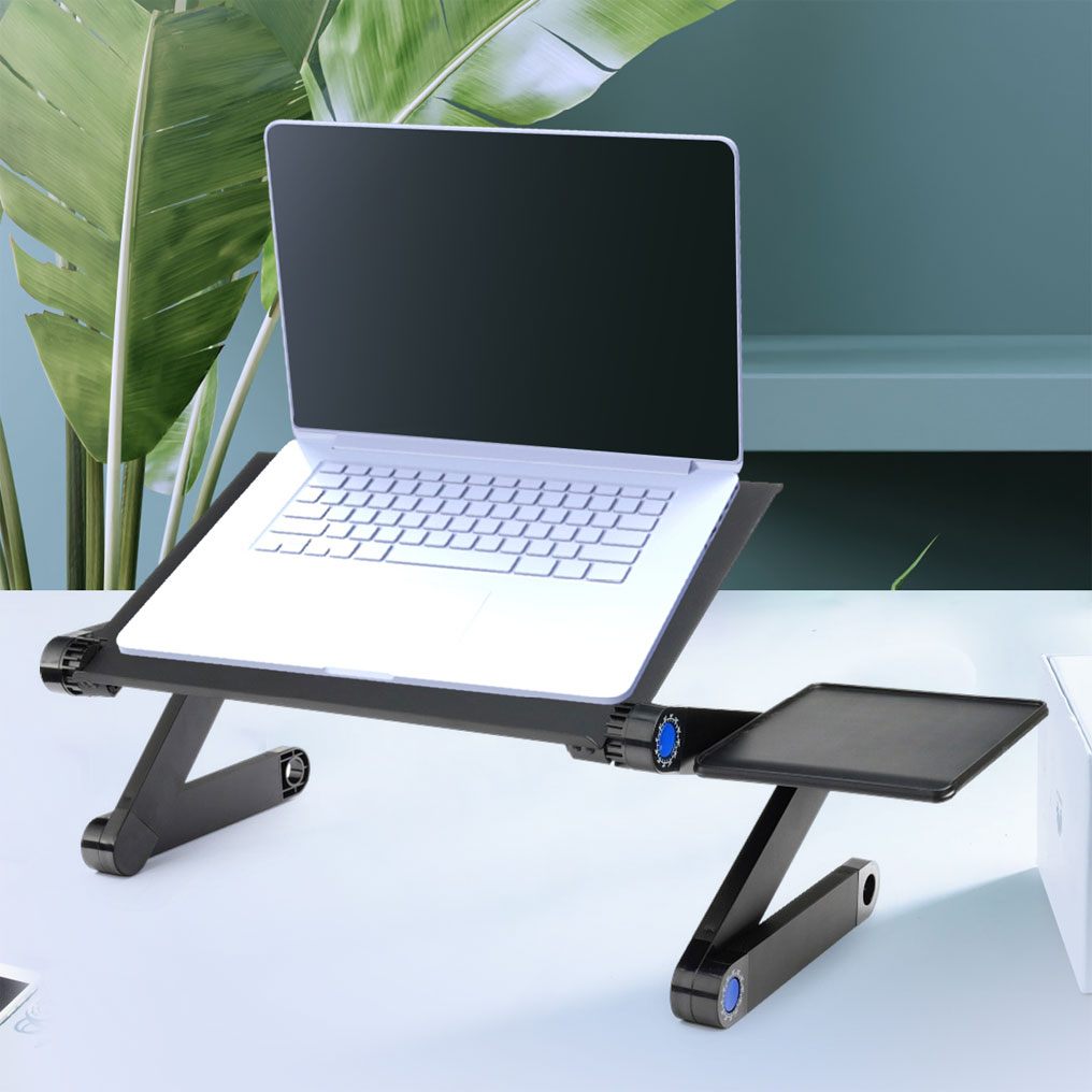 Laptop desk adjustable with cooling YL-803 black 42x26 cm