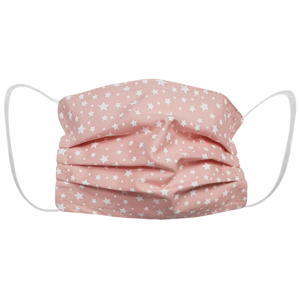 Protective face cover for children Pink stars
