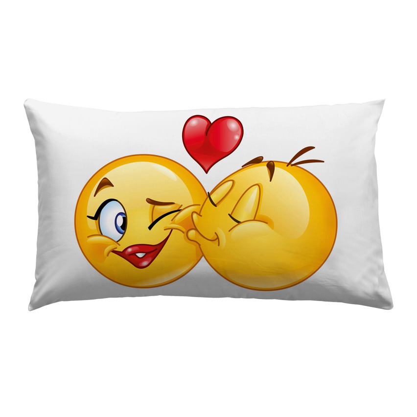 Pillow case Emoji In love 50x80 cm