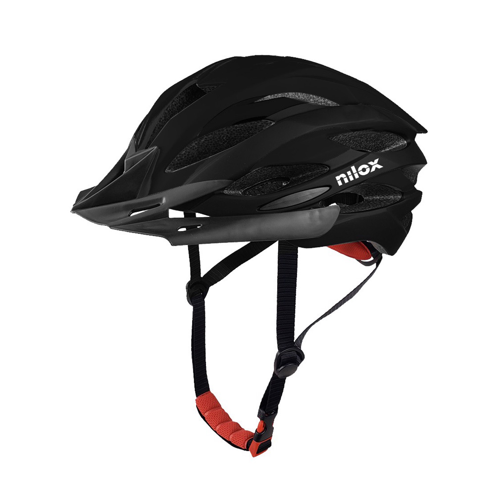 Protective bike helmet adult NILOX Black with LED Light