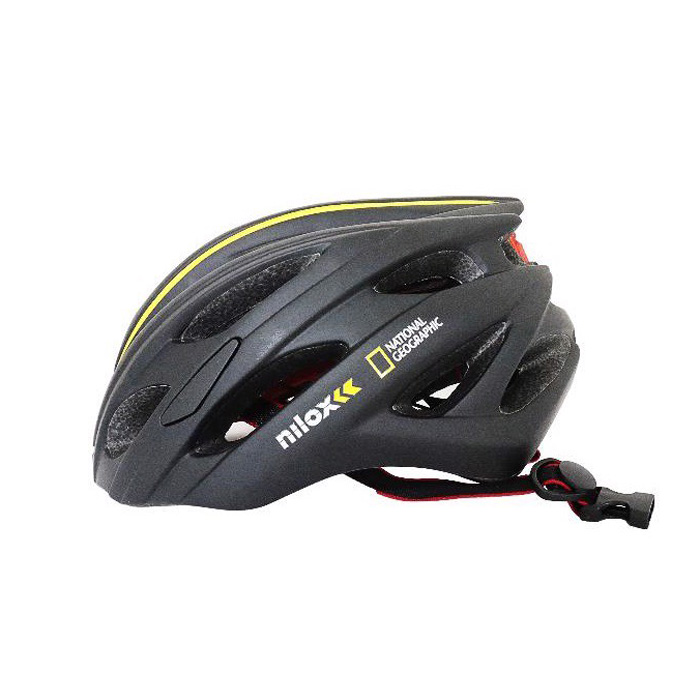 Protective bike helmet NILOX National Geographic with led light Black
