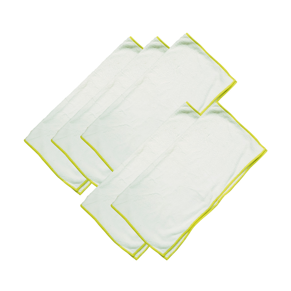 Microfibre cloth white 39x39 cm 5 pcs