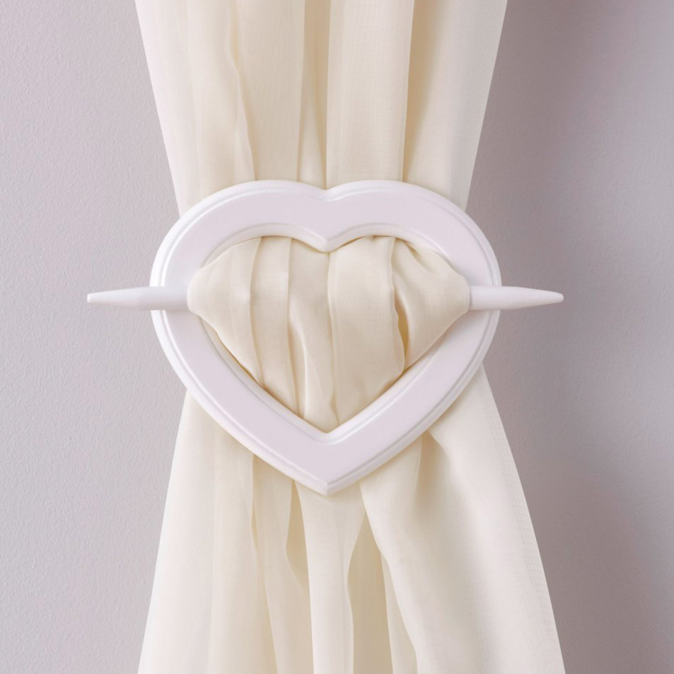 Curtain clasp MDF Hearts 2 pcs