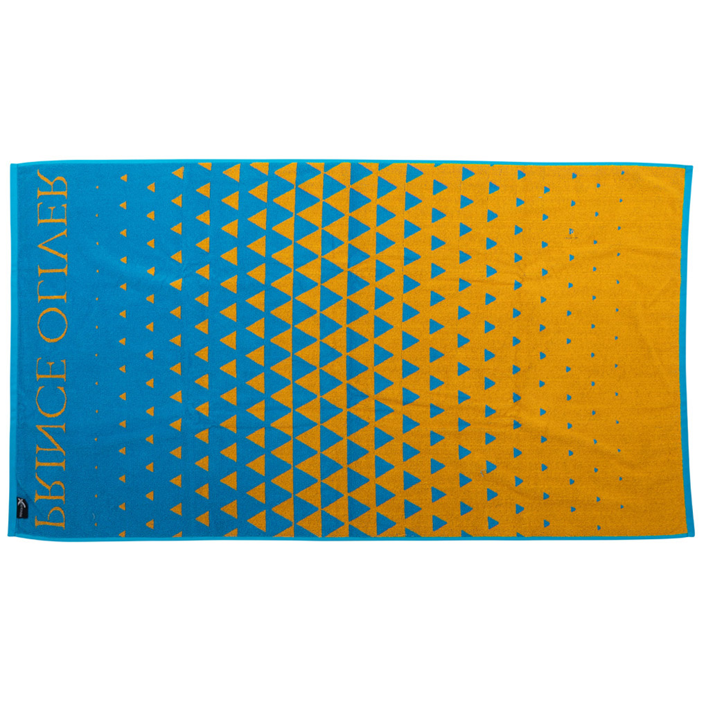 Beach towel Prince Oliver mustard/turquoise 85x160 cm