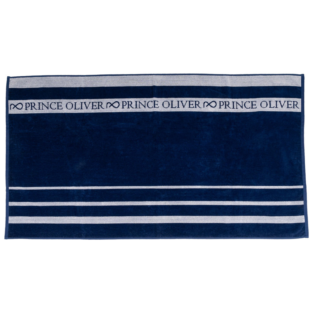 Beach towel Prince Oliver dark blue stripes 85x160 cm