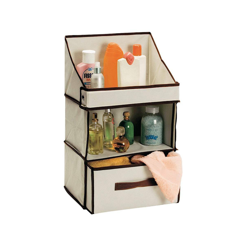 Shelf with drawer TNT beige 34x23x54 cm