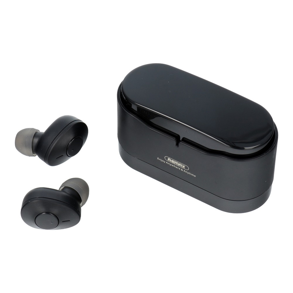 REMAX ακουστικά bluetooth TWS-22 με θήκη φόρτισης μαύρο