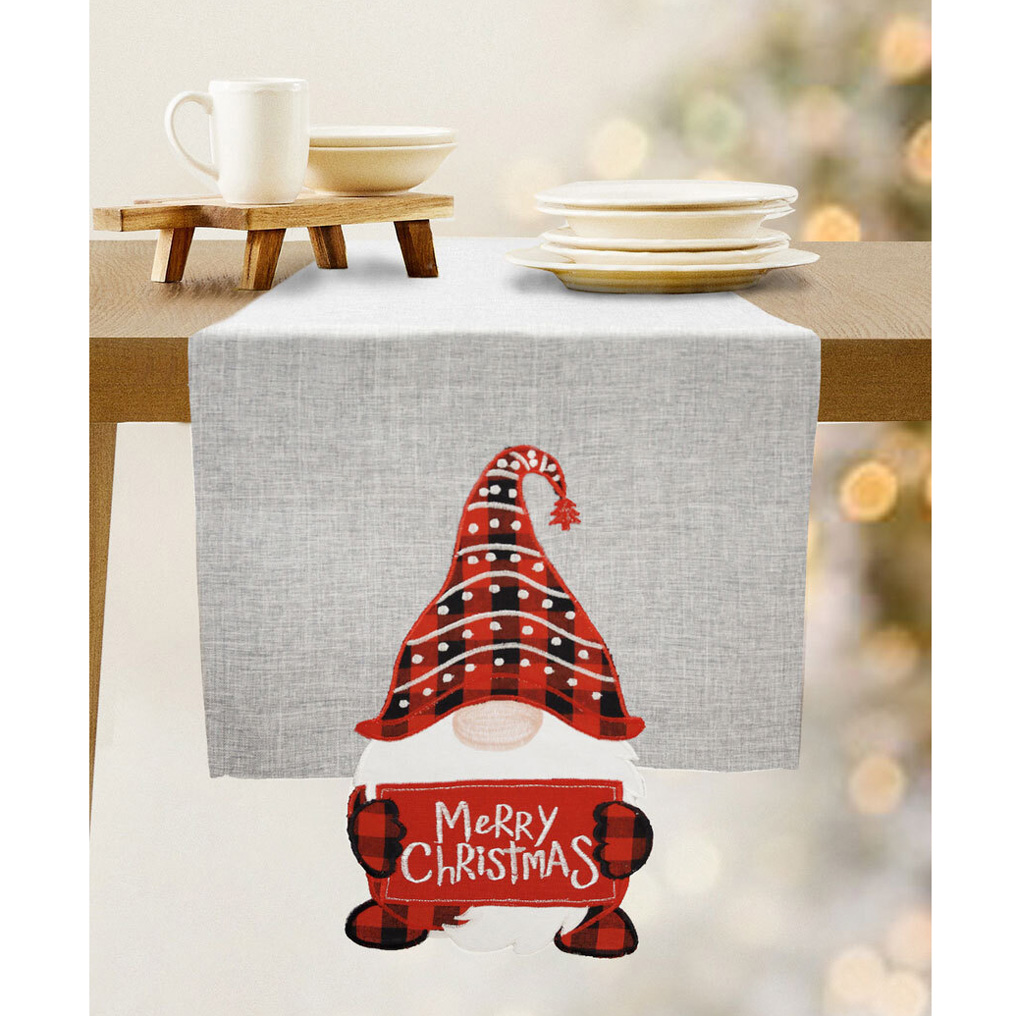 Merry Christmas Dwarf Christmas runner 100% polyester 40x130 cm