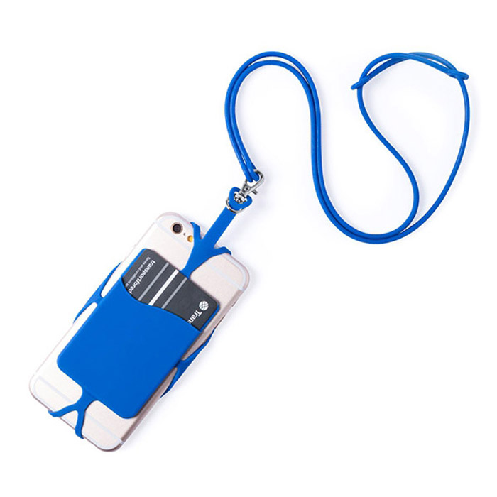 Lanyard mobile phone holder blue