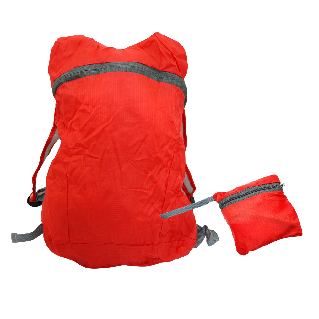 Folding sport backpack red